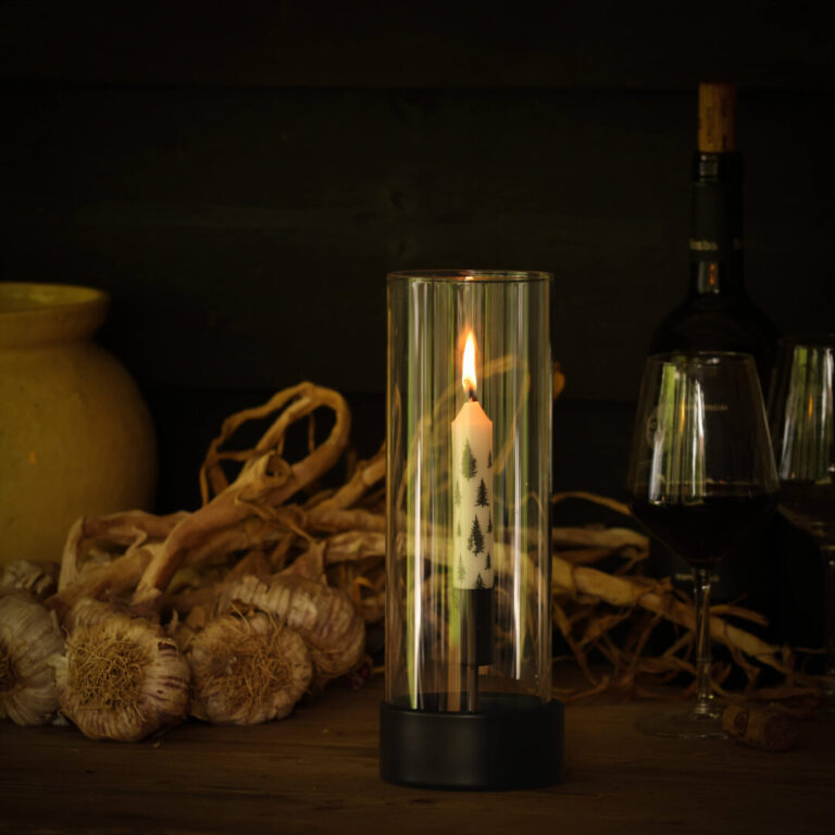 Windlicht zwart 0727