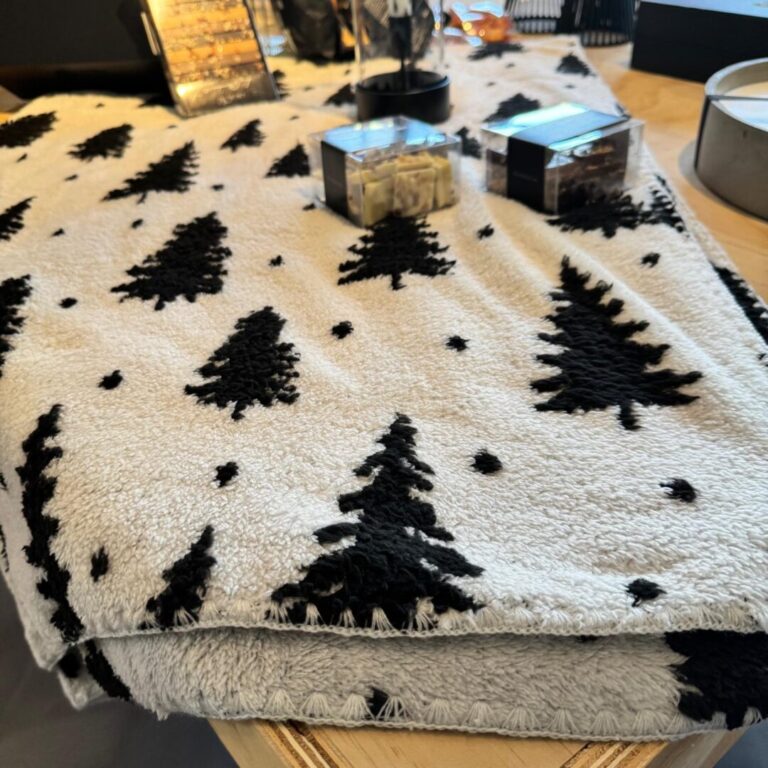 Zwart:wit plaid bomen